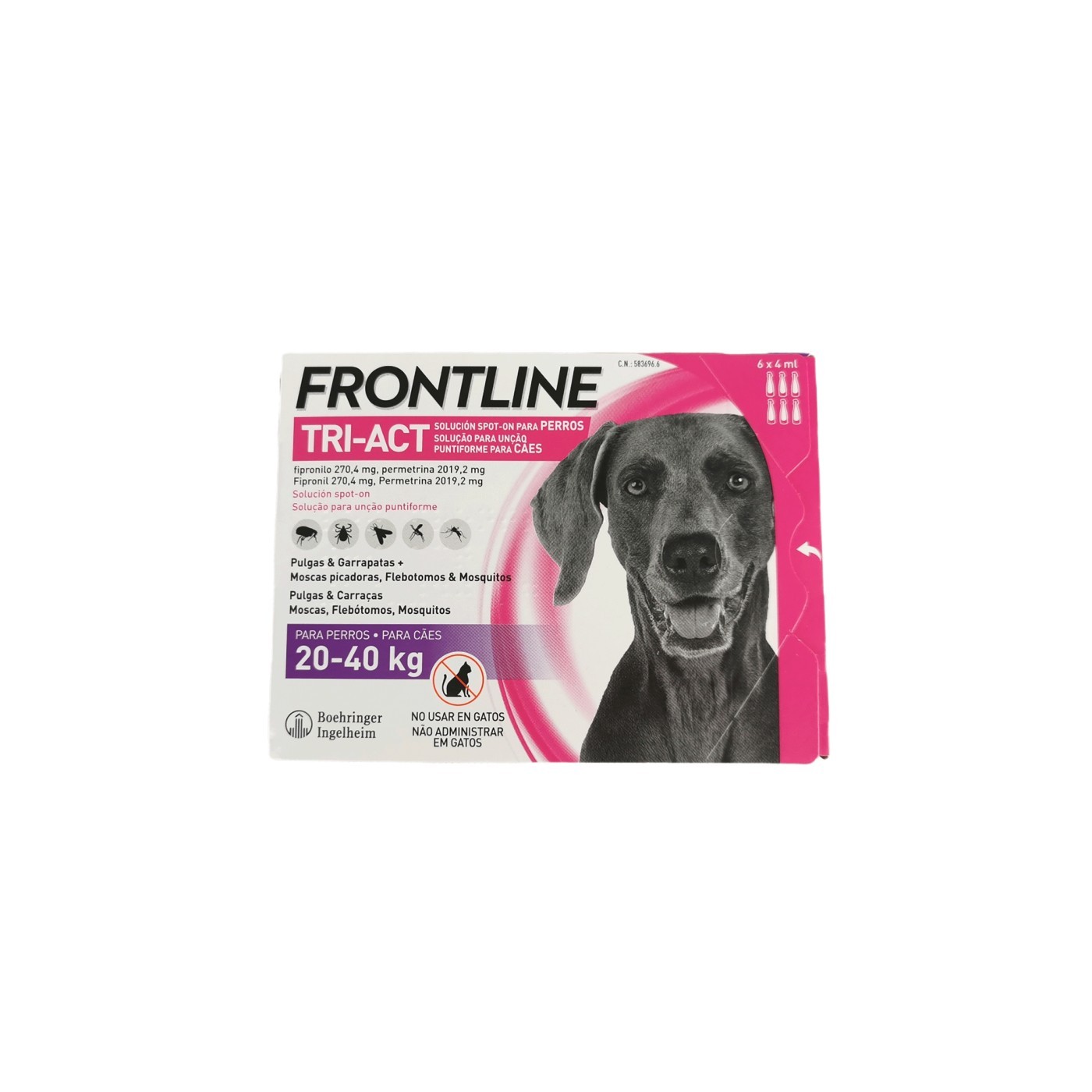 FRONTLINE TRI-ACT 20-40 KG (L)  6 PIPETAS