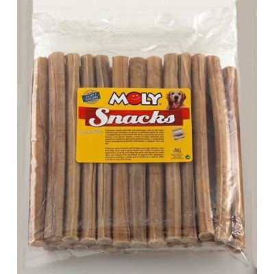 Palos de Piel 25 cm en Bolsa de 10 Unidades | Snack Natural y Resistente para Perros – Moly