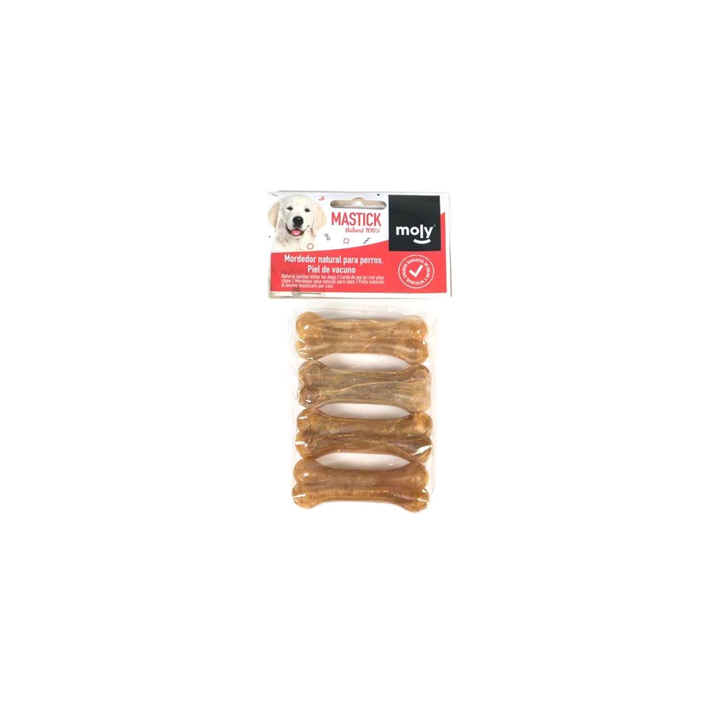 Hueso Prensado 8 cm P-4 Moly | Snack Natural y Duradero para Perros Pequeños