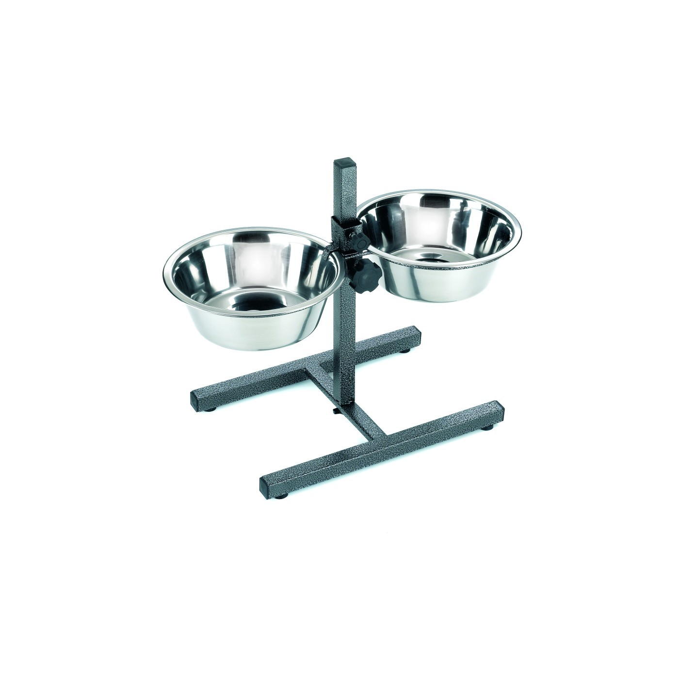 COMEDERO DOBLE REGULABLE 25cm 2 X 2,6 l