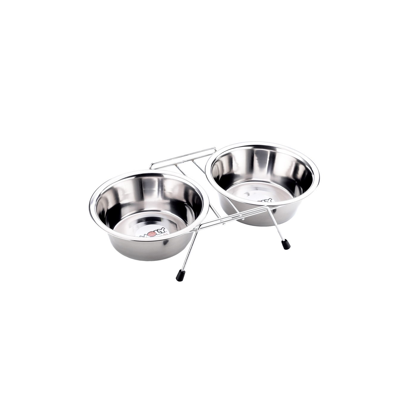 COMEDERO DOBLE 25cm C/SOPORTE 2 X 2,60 l